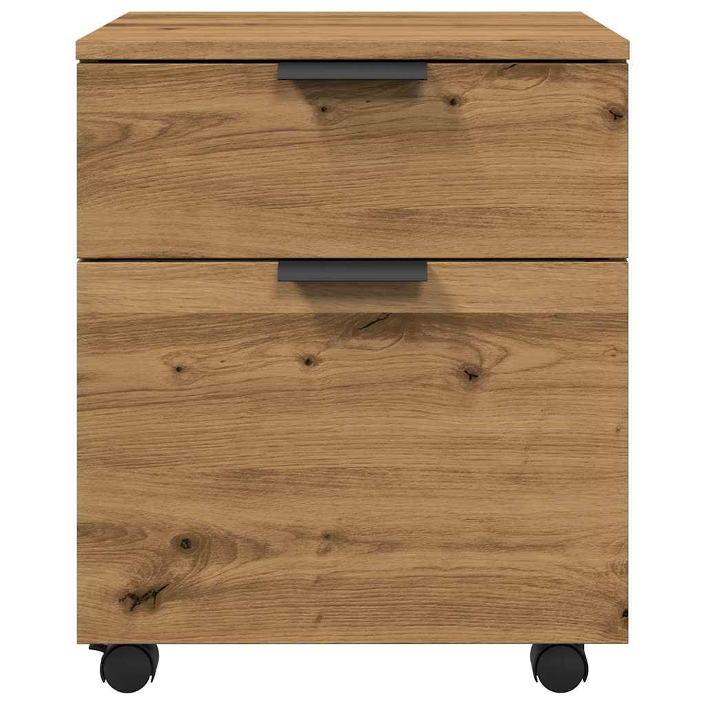 Mobiler Aktenschrank mit Rollen Artisan Eichen-Optik 45x38x54cm