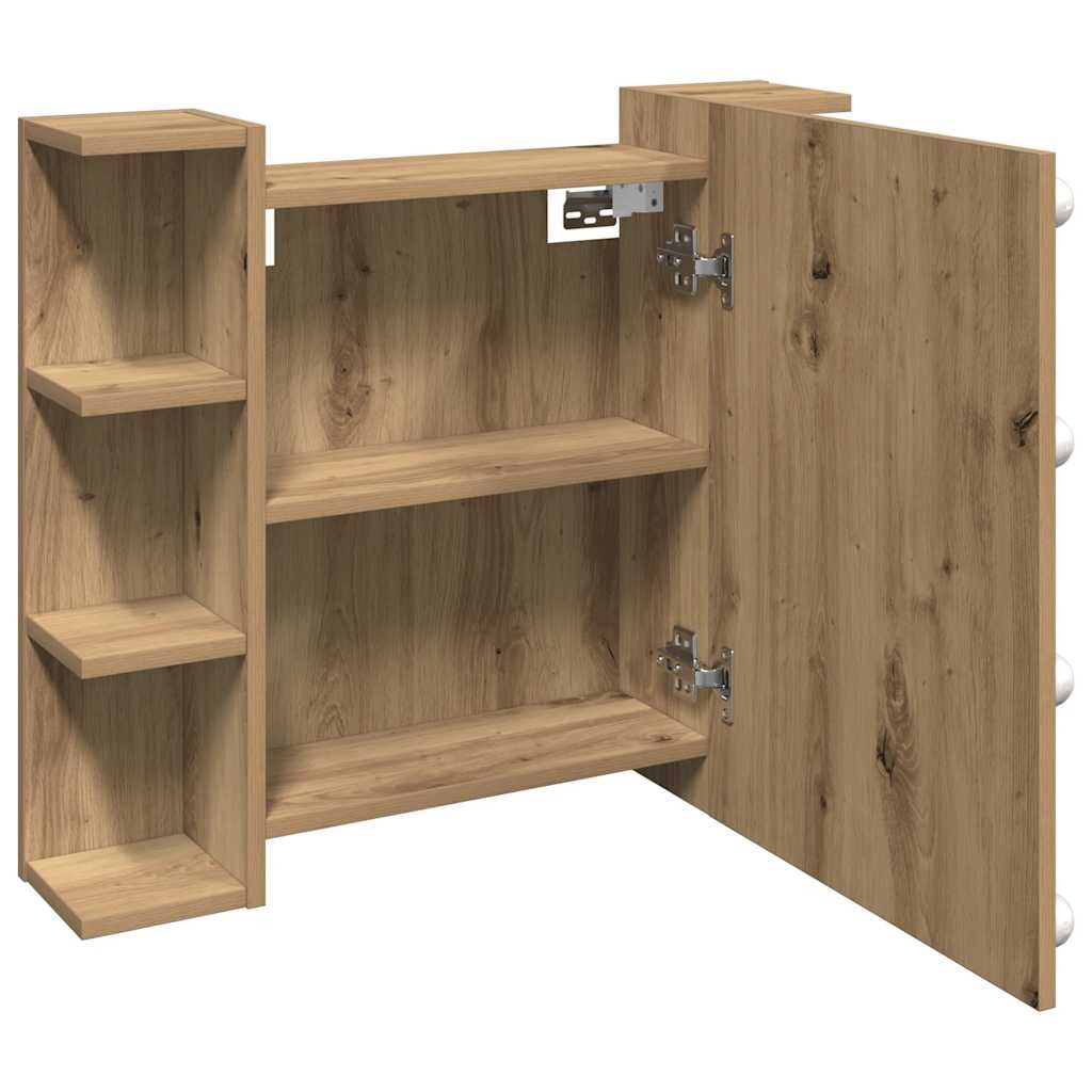 Spiegelschrank mit LED Artisan Eichen-Optik 70x16,5x60 cm