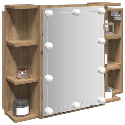 Spiegelschrank mit LED Artisan Eichen-Optik 70x16,5x60 cm