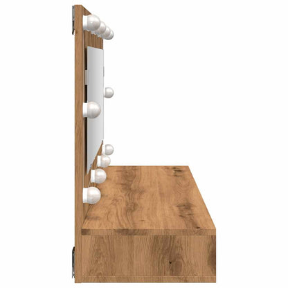 Spiegelschrank mit LED Artisan-Eiche 90 x 31,5 x 62 cm