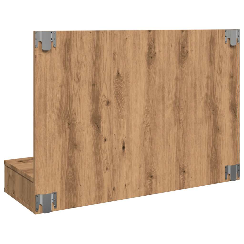 Spiegelschrank mit LED Artisan-Eiche 90 x 31,5 x 62 cm