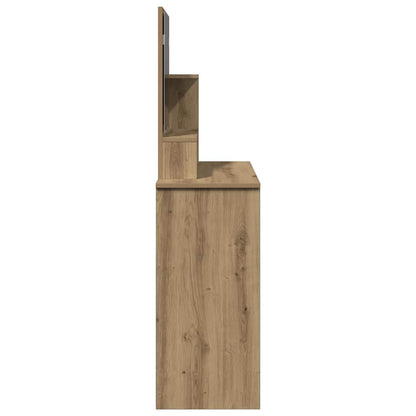 Schminktisch mit Spiegel Artisan-Eiche 86,5x35x136 cm