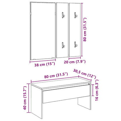 Garderoben-Set Artisan-Eiche Holzwerkstoff Eiche handwerklich
