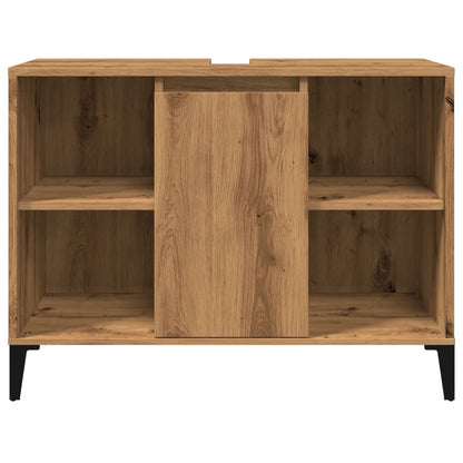 Waschbeckenunterschrank Artisan-Eiche 80x33x60 cm Holzwerkstoff