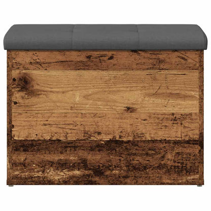 Sitzbank mit Stauraum Altholz-Optik 62x42x45 cm Holzwerkstoff