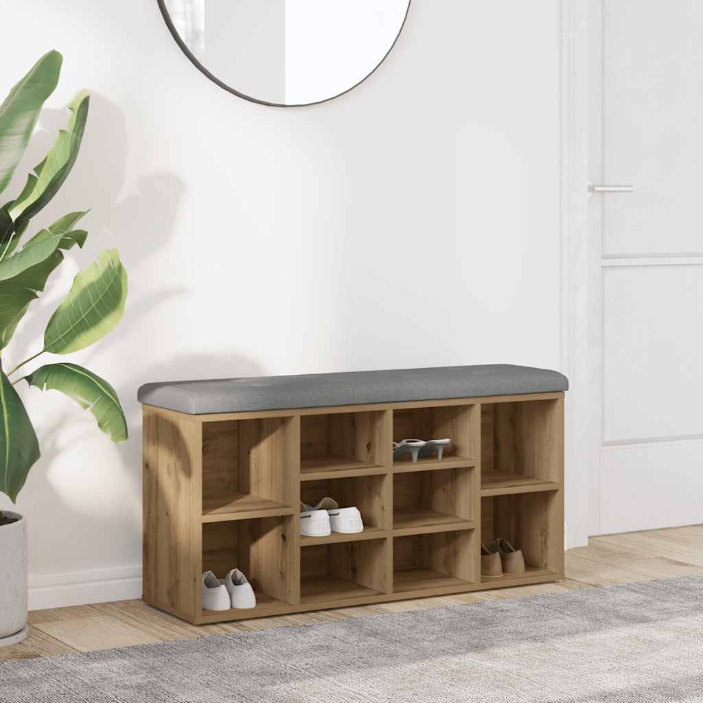 Schuhbank Artisan-Eiche 82x32x45,5 cm Holzwerkstoff