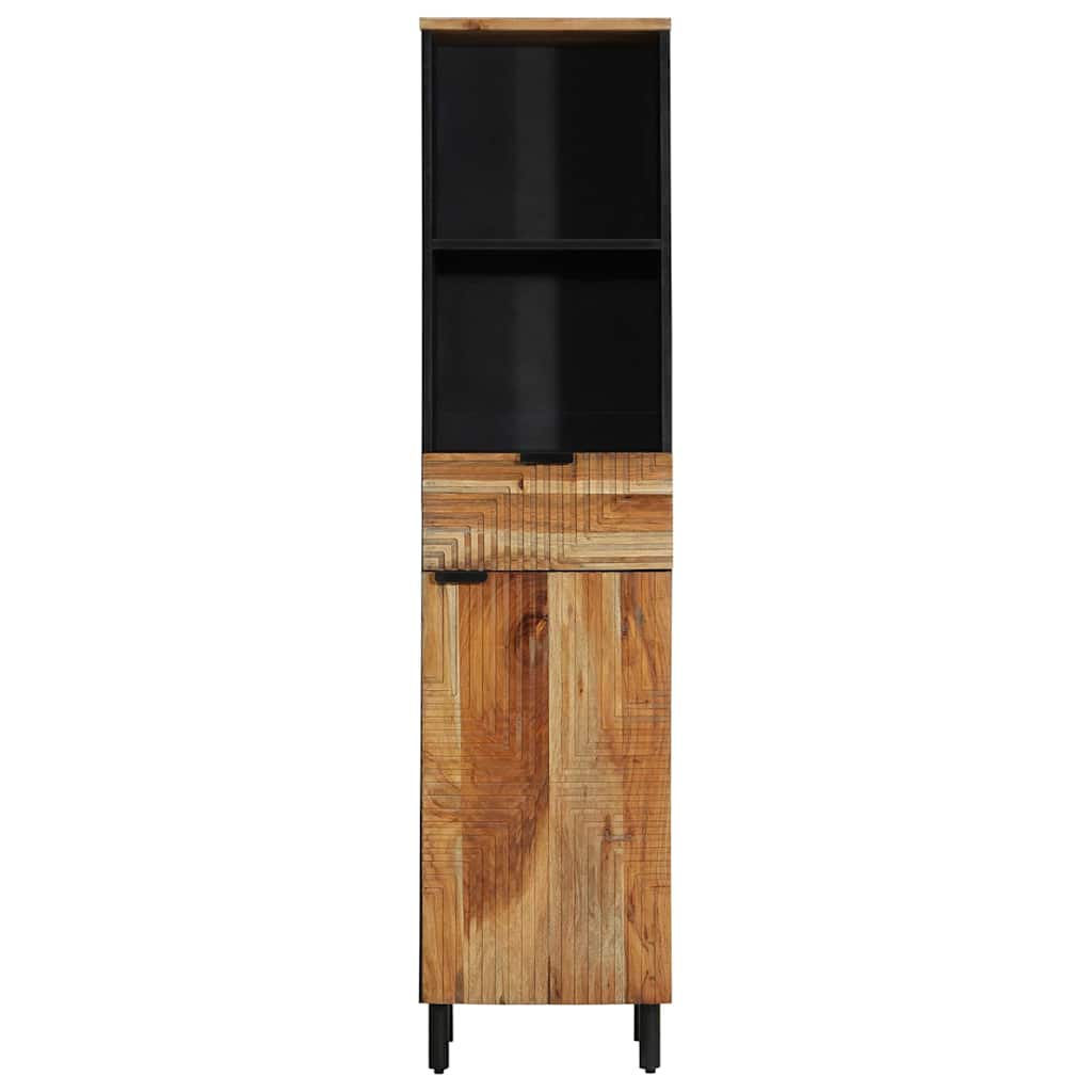 Badezimmerschrank Braun 38 x 33 x 160 cm Massivholz Akazie