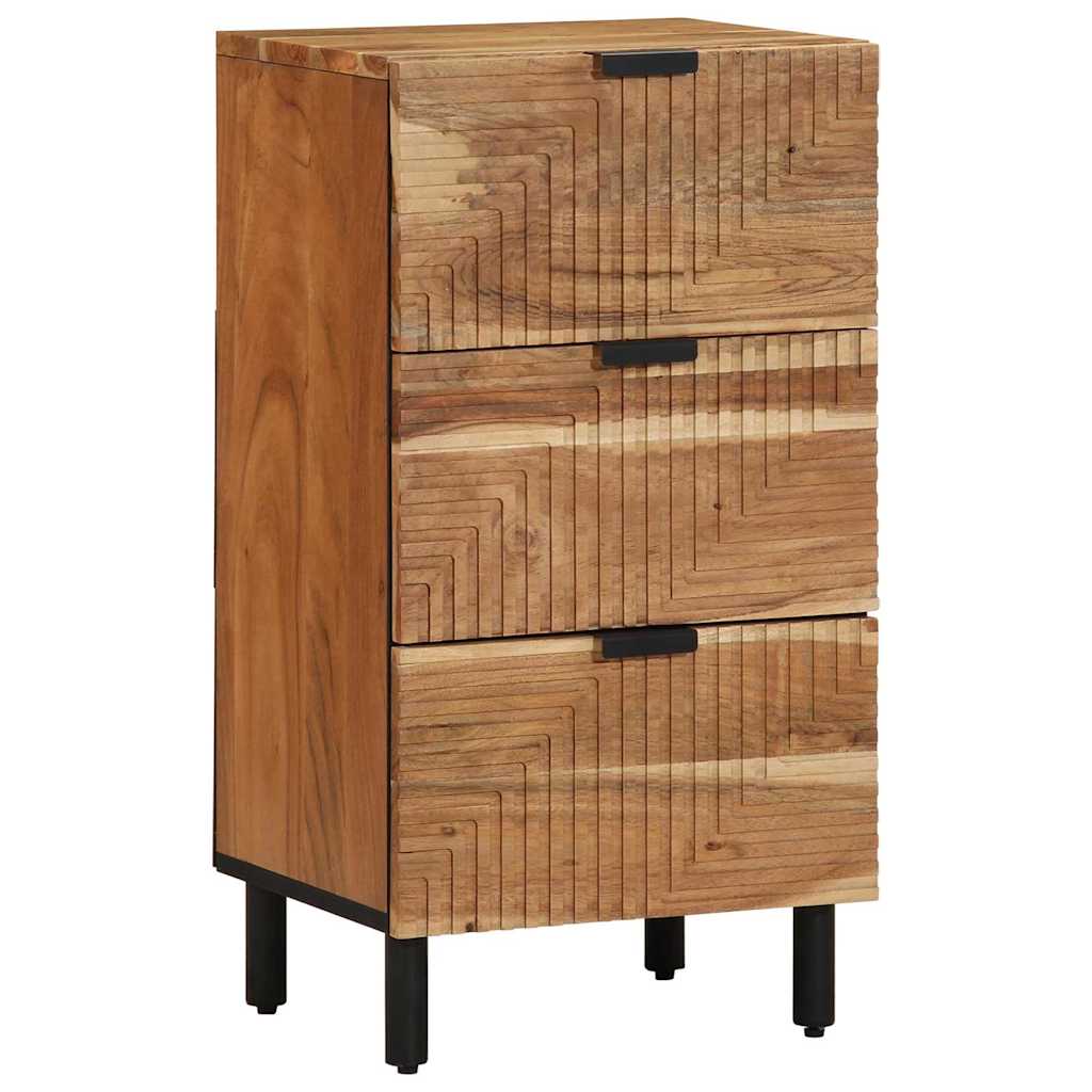 Sideboard mit Regal Braun 40 x 33 x 75 cm Massivholz Akazie