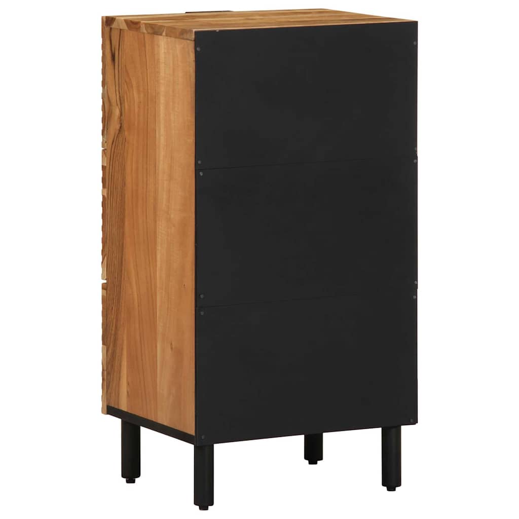Sideboard mit Regal Braun 40 x 33 x 75 cm Massivholz Akazie