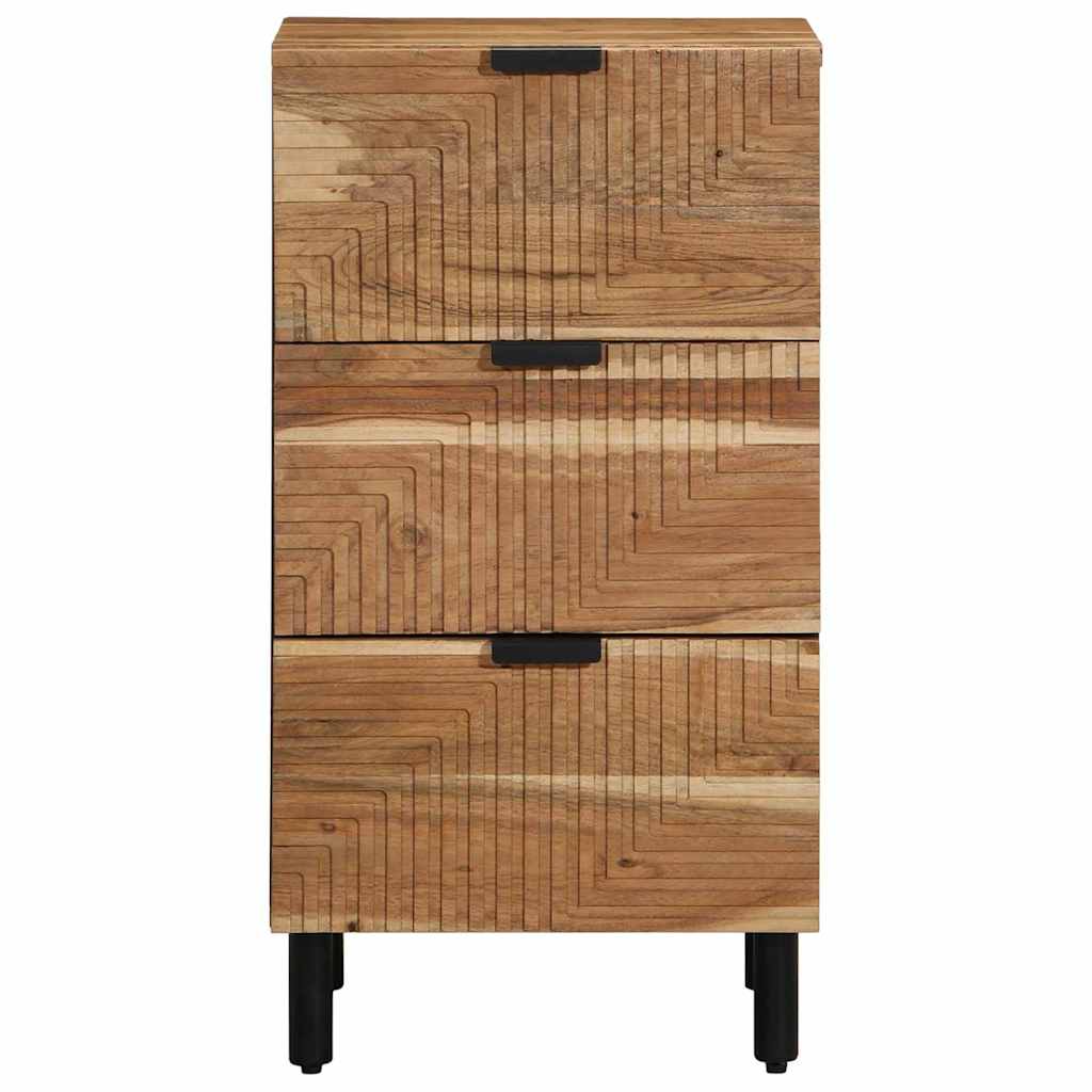 Sideboard mit Regal Braun 40 x 33 x 75 cm Massivholz Akazie