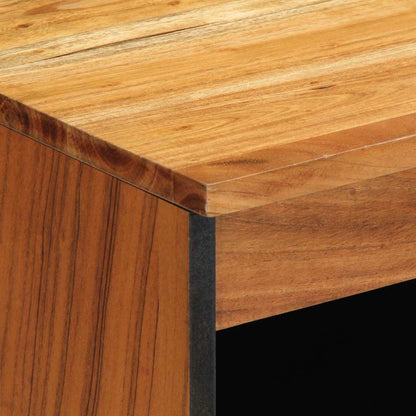 Sideboard mit Regal Braun 60 x 33 x 75 cm Massivholz Akazie