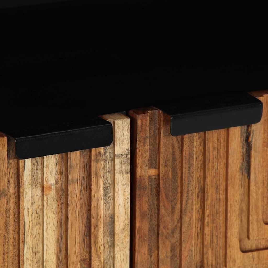 Sideboard mit Regal Braun 60 x 33 x 75 cm Massivholz Akazie