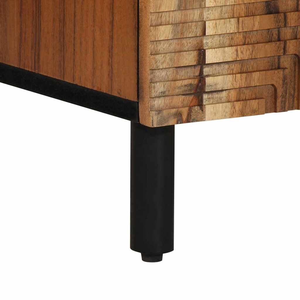 Sideboard mit Regal Braun 60 x 33 x 75 cm Massivholz Akazie