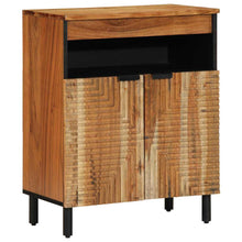 Sideboard mit Regal Braun 60 x 33 x 75 cm Massivholz Akazie