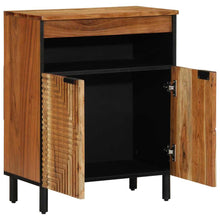 Sideboard mit Regal Braun 60 x 33 x 75 cm Massivholz Akazie