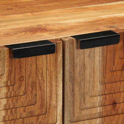 Sideboard mit Regal Braun 60 x 33 x 75 cm Massivholz Akazie
