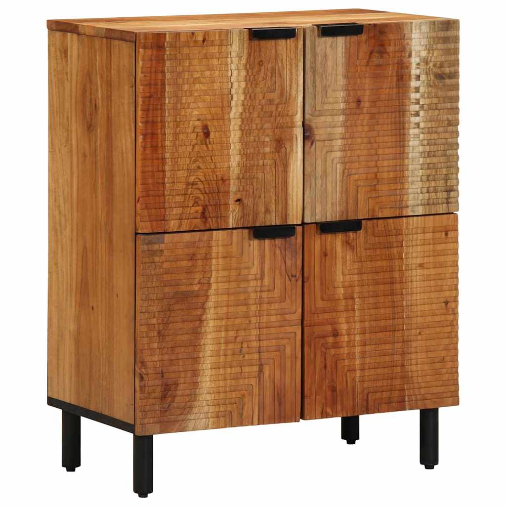 Sideboard mit Regal Braun 60 x 33 x 75 cm Massivholz Akazie
