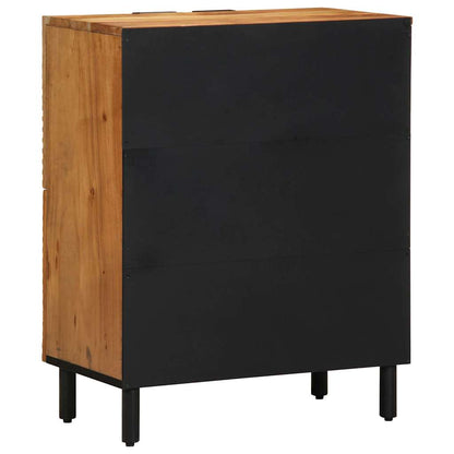 Sideboard mit Regal Braun 60 x 33 x 75 cm Massivholz Akazie