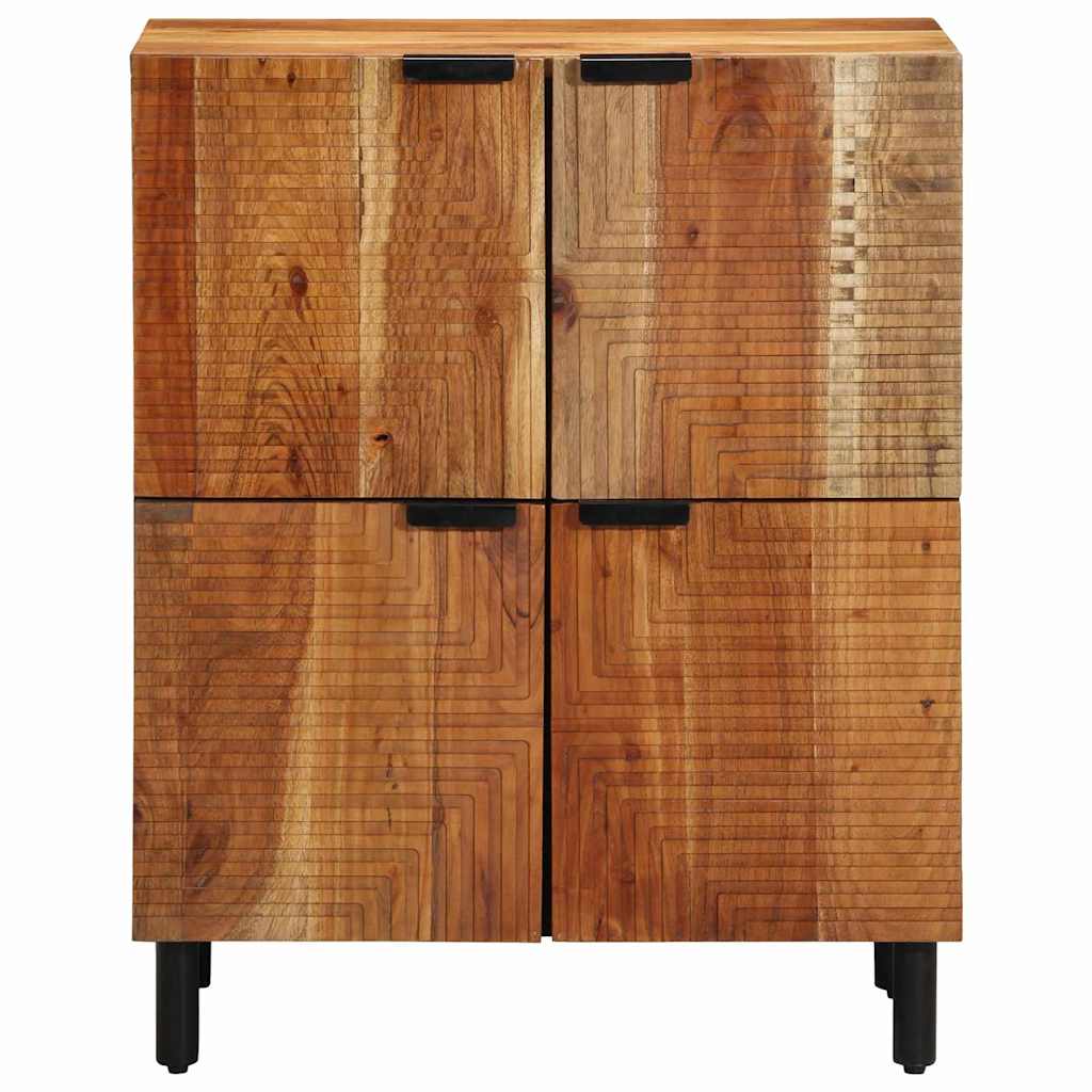 Sideboard mit Regal Braun 60 x 33 x 75 cm Massivholz Akazie