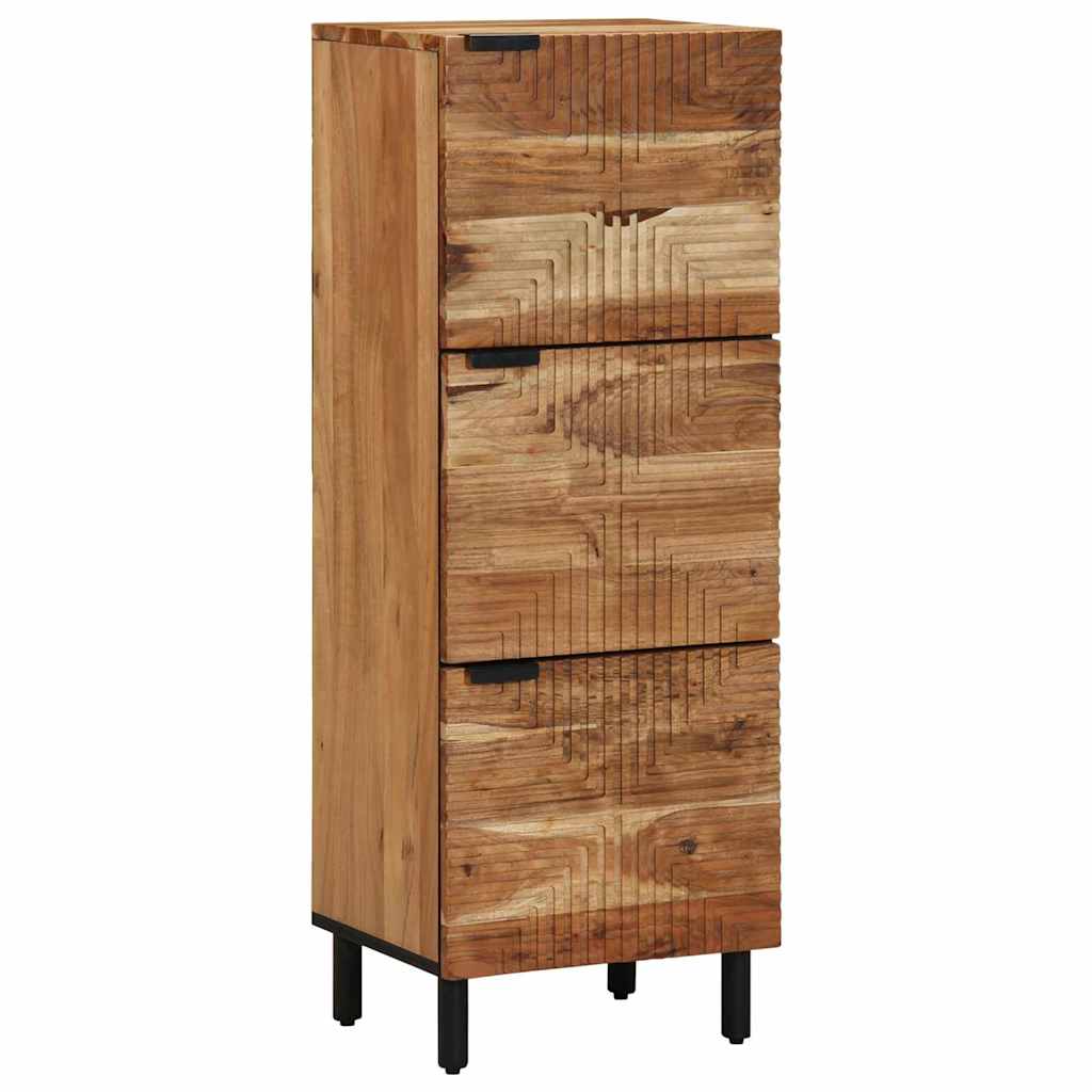 Highboard mit Regal Braun 40 x 33 x 110 cm Massivholz Akazie