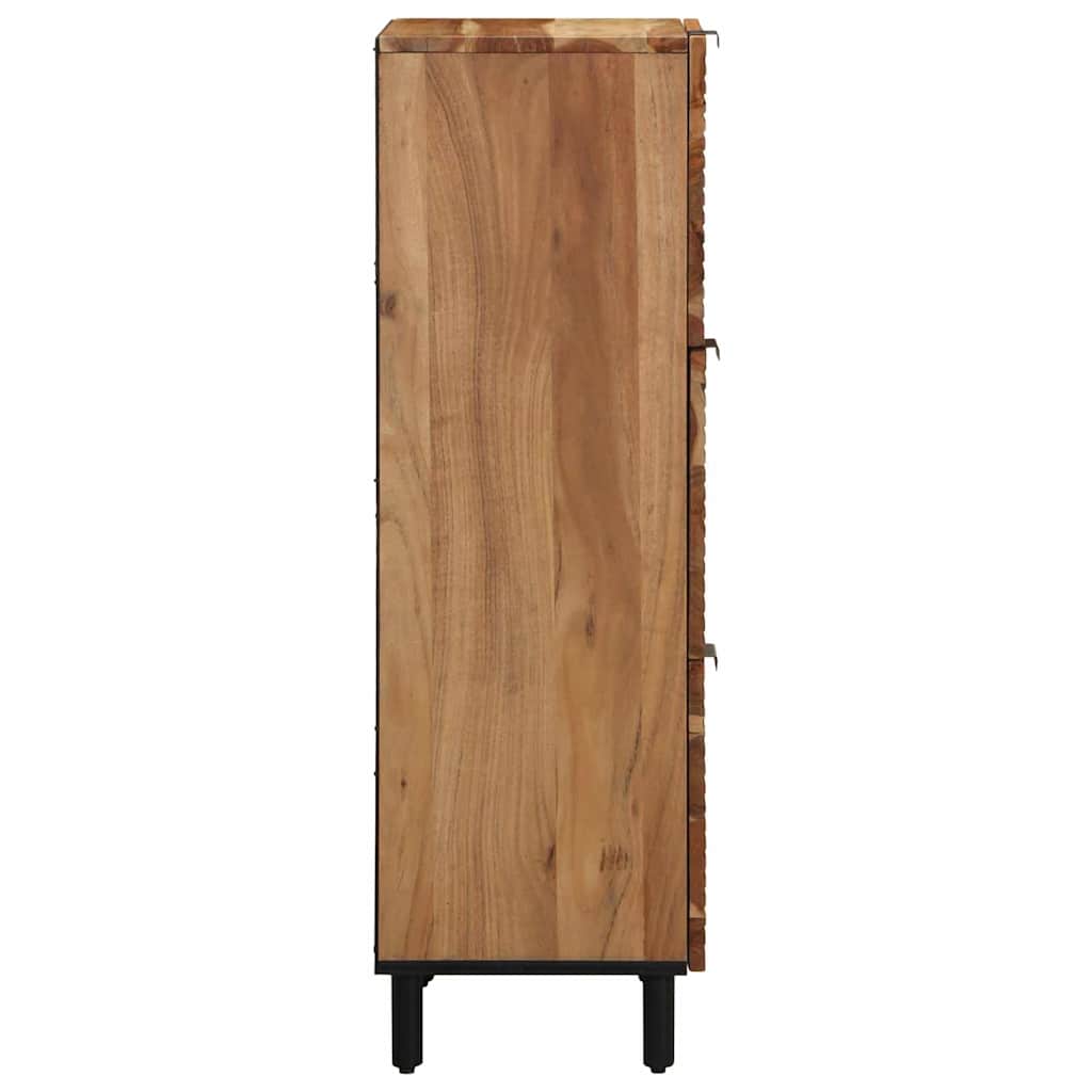 Highboard mit Regal Braun 40 x 33 x 110 cm Massivholz Akazie