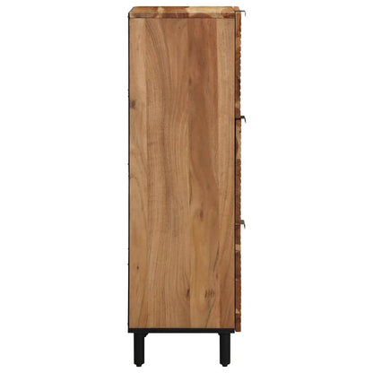 Highboard mit Regal Braun 40 x 33 x 110 cm Massivholz Akazie