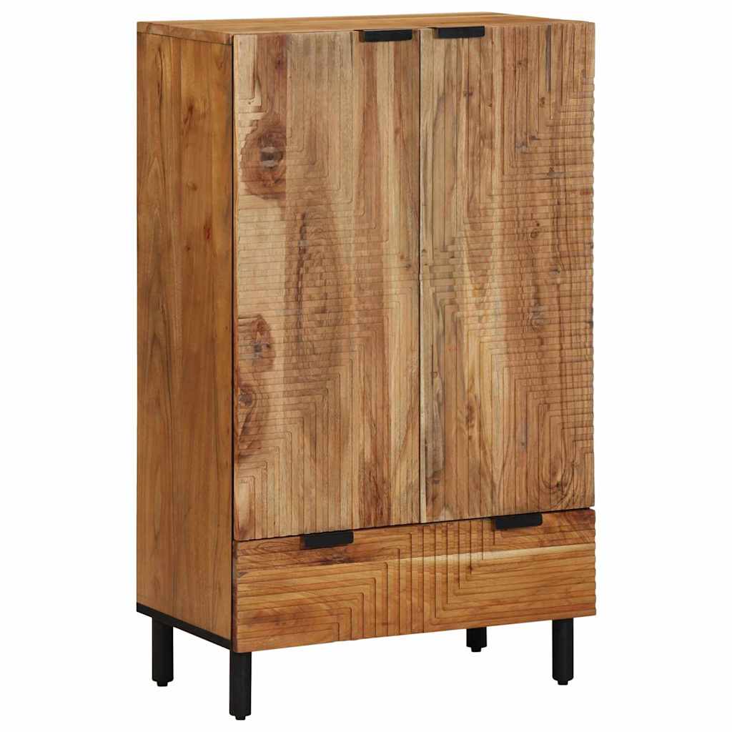 Highboard mit Regal Braun 60 x 33 x 100 cm Massivholz Akazie