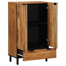Highboard mit Regal Braun 60 x 33 x 100 cm Massivholz Akazie