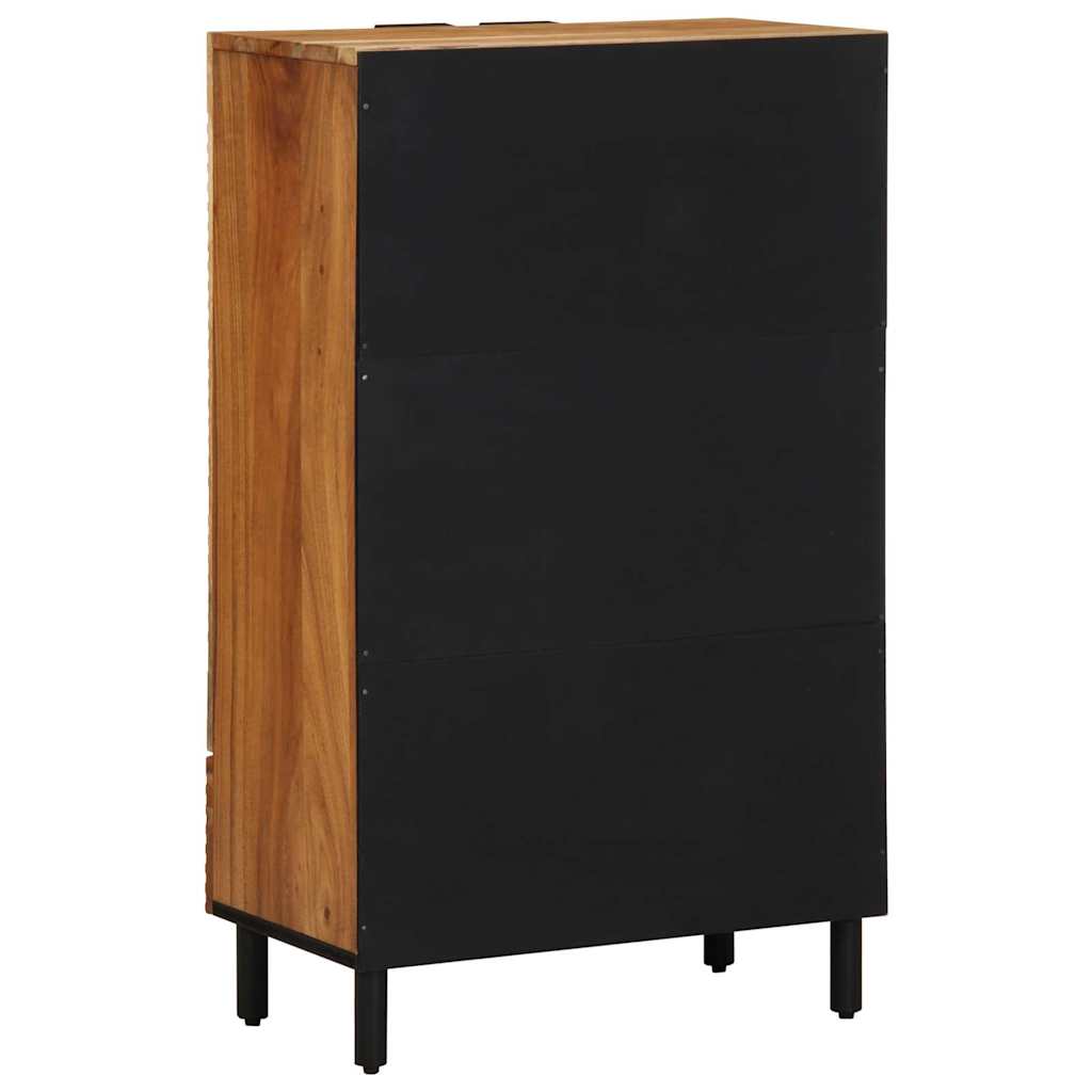 Highboard mit Regal Braun 60 x 33 x 100 cm Massivholz Akazie