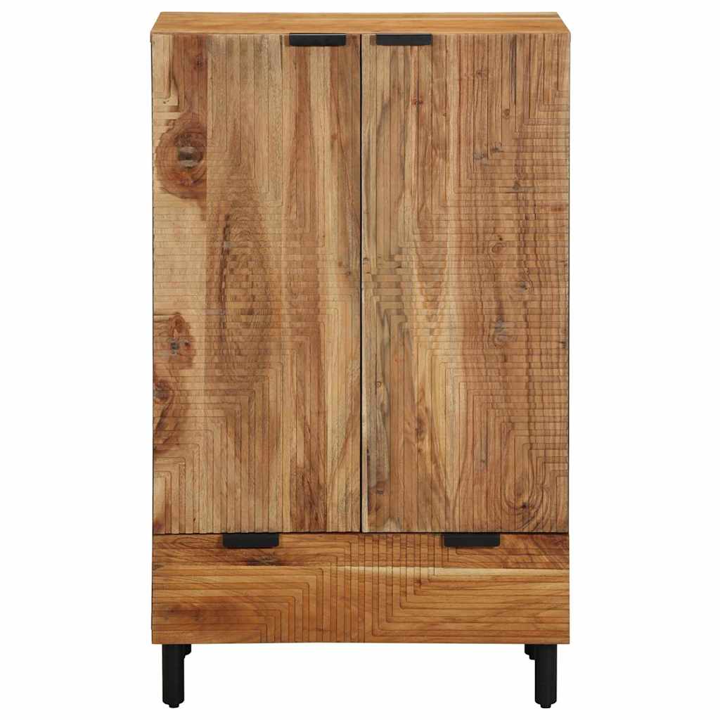 Highboard mit Regal Braun 60 x 33 x 100 cm Massivholz Akazie