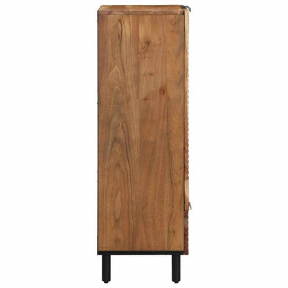 Highboard mit Regal Braun 60 x 33 x 100 cm Massivholz Akazie
