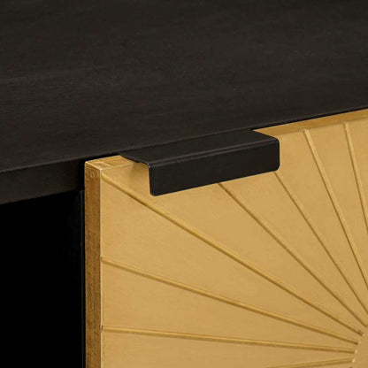 Couchtisch Schwarz und Gold 80 x 50 x 40 cm