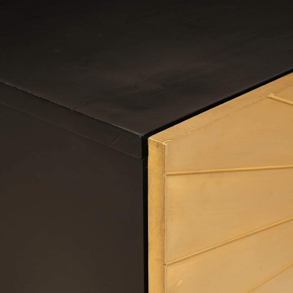 Couchtisch Schwarz und Gold 80 x 50 x 40 cm