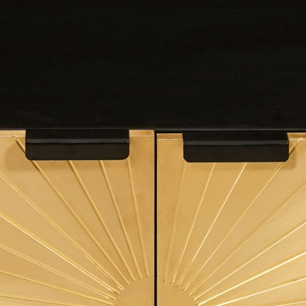 Couchtisch Schwarz und Gold 80 x 50 x 40 cm