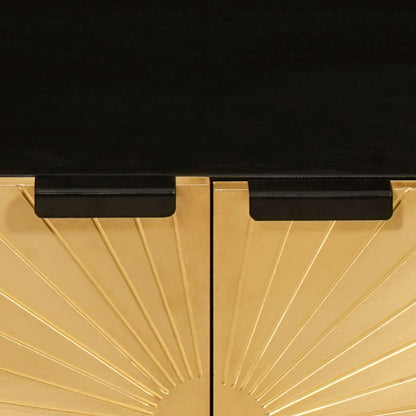 Couchtisch Schwarz und Gold 80 x 50 x 40 cm