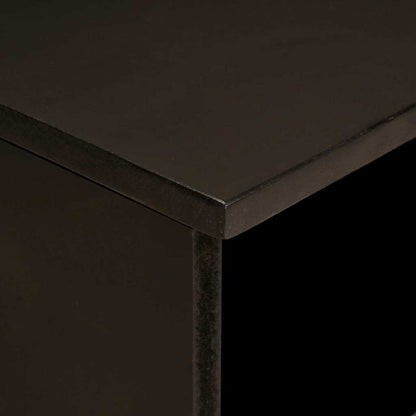 TV-Schränk Schwarz und Gold 80 x 33 x 46 cm massives Mangoholz