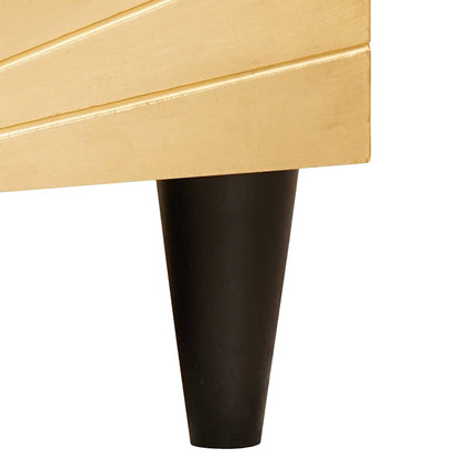 TV-Schränk Schwarz und Gold 80 x 33 x 46 cm massives Mangoholz