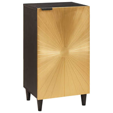 Sideboard Schwarz und Gold 40 x 33 x 75 cm massives Mangoholz
