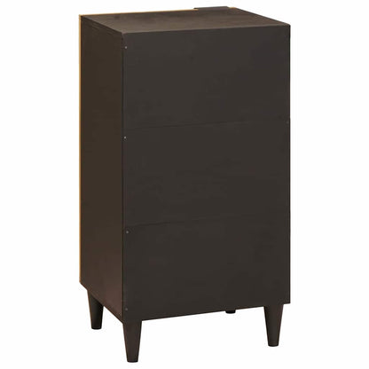 Sideboard Schwarz und Gold 40 x 33 x 75 cm massives Mangoholz