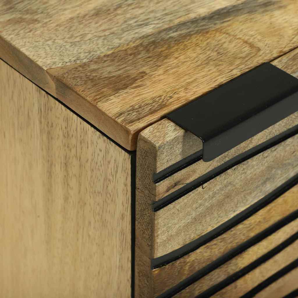 Nachttisch 2 pcs Braun 40 x 33 x 46 cm massives Mangoholz