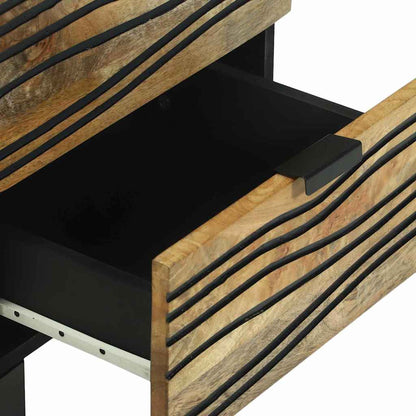 Nachttisch Braun 40 x 33 x 46 cm massives Mangoholz