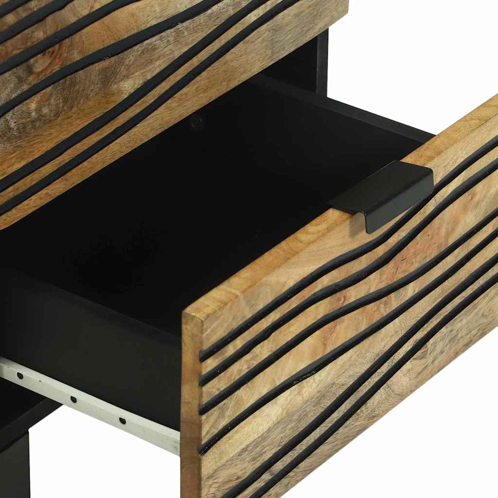 Nachttisch 2 pcs Braun 40 x 33 x 46 cm massives Mangoholz