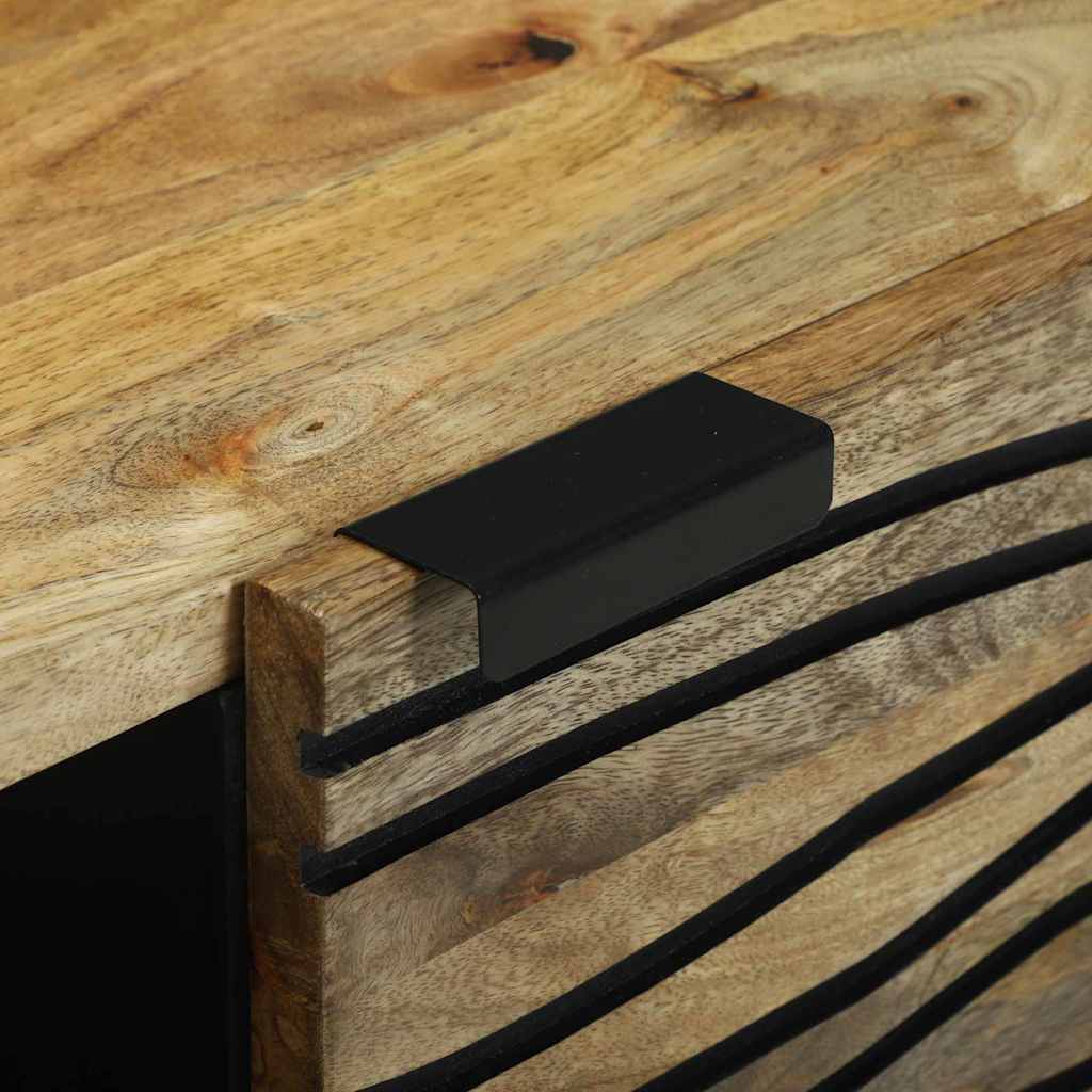 Couchtisch Braun und Schwarz 80 x 50 x 40 cm