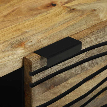 Couchtisch Braun und Schwarz 80 x 50 x 40 cm