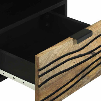 Nachttisch Braun 40 x 33 x 46 cm massives Mangoholz