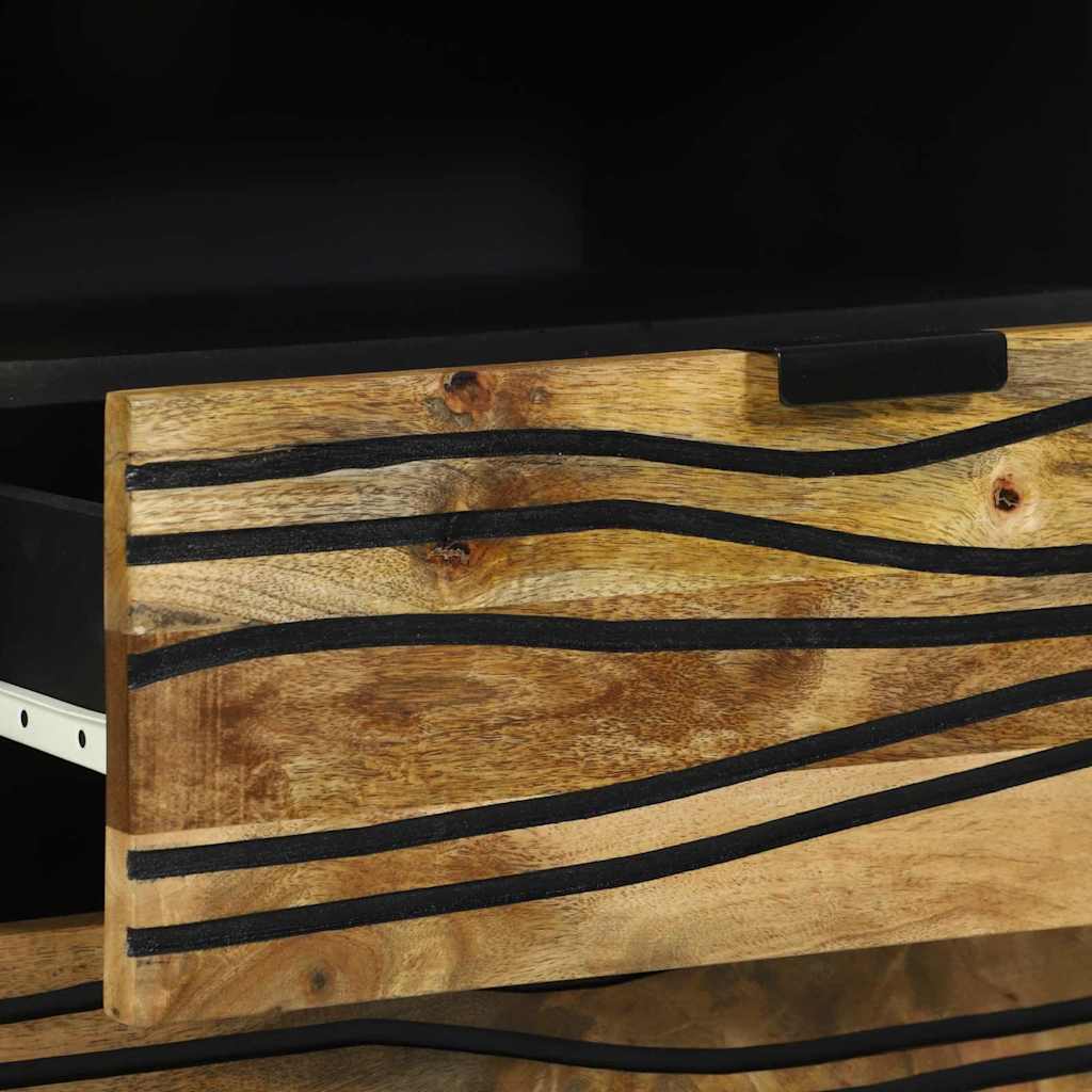 Nachttisch Braun 50 x 33 x 60 cm massives Mangoholz