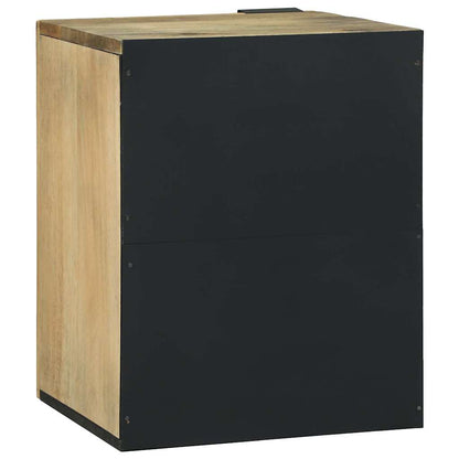 Waschbeckenunterschrank Braun und Schwarz 38 x 33,5 x 48 cm