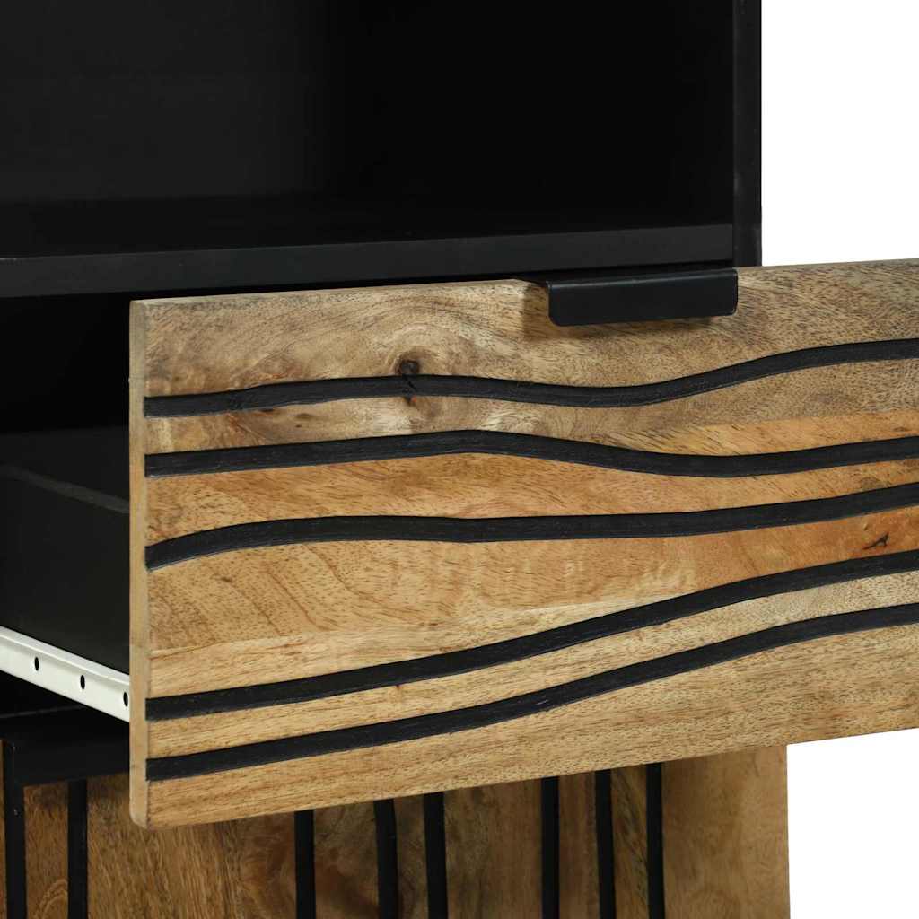 Badezimmerschrank Braun 38 x 33 x 160 cm Massivholz Mango