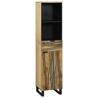 Badezimmerschrank Braun 38 x 33 x 160 cm Massivholz Mango