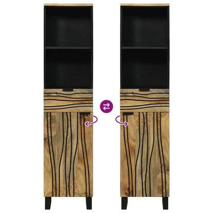 Badezimmerschrank Braun 38 x 33 x 160 cm Massivholz Mango